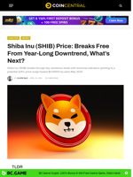 Shiba Inu (SHIB) Price: Breaks Free From Year-Long Downtrend, What's Next? - CoinCentral