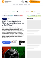 XRP Price Watch: Is This a Local Bottom or a Bull Trap? – Bitcoin News