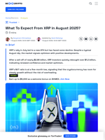 What To Expect From XRP In August 2025?