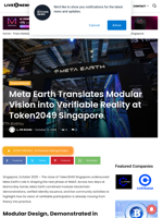 Meta Earth Translates Modular Vision into Verifiable Reality at Token2049 Singapore | Live Bitcoin News