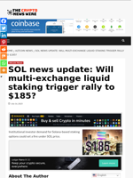 SOL news update: Will multi-exchange liquid staking trigger rally to $185? - The Crypto News Wire