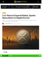U.S. Plans to Expand Stakes, Sparks Speculation on Ripple Escrow - CoinCentral