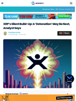 XRP's Silent Build-Up: A 'Detonation' May Be Next, Analyst Says