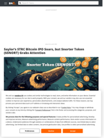 STRC Is Saylor’s Latest Power Play: Snorter Token Is the Meme Market’s Reply