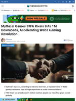 Mythical Games' FIFA Rivals Hits 1M Downloads, Accelerating Web3 Gaming Revolution - TheNewsCrypto