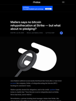 Mallers says no bitcoin rehypothecation at Strike — but what about re-pledging?