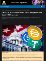 GENIUS Act Amendment Talks Progress with Over 60 Proposals