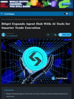 Bitget Expands Agent Hub With AI Tools for Smarter Trade Execution
