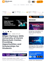 Bitget Partners With University of Zurich Blockchain Center, Providing Opportunities and Scholarships for Students – Branded Spotlight Bitcoin News