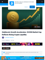 Stablecoin Growth Accelerates: $235B Market Cap Reflects Rising Crypto Liquidity | Bitcoinist.com