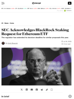 SEC Acknowledges BlackRock Staking Request for Ethereum ETF - Decrypt