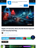Ripple CTO Emeritus Warns RLUSD Review Exposed A DeFi Security Red Flag