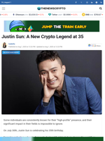 Justin Sun: A New Crypto Legend at 35