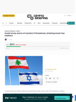 Israeli envoy warns of reaction if threatened, straining Israel-Iran relations