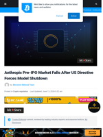 Anthropic Pre-IPO Market Falls After US Directive Forces Model Shutdown