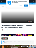 Tether Announces Plan To Halt USDT Operations On These 5 Blockchains - Details