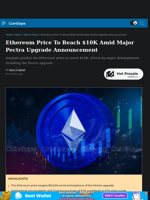 Ethereum Price To Reach $10K Amid Major Pectra Upgrade Announcement