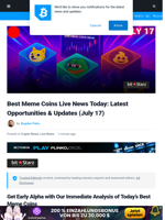 Live Best Meme Coins Updates Today: Galaxy Digital Buys $55M Solana in Huge Move, Solana Volume Explodes Nearly 2x, Dogecoin Rallies Above $0.2, and More...