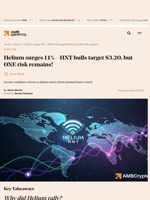 Helium surges 14% - HNT bulls target $3.20, but ONE risk remains! - AMBCrypto