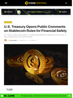U.S. Treasury Opens Public Comments on Stablecoin Rules