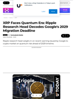 XRP Faces Quantum Era: Ripple Research Head Decodes Google's 2029 Migration Deadline - U.Today