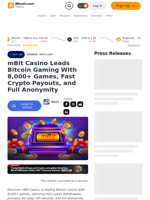 mBit Casino Leads Bitcoin Gaming With 8,000+ Games, Fast Crypto Payouts, and Full Anonymity – Branded Spotlight Bitcoin News