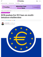 ECB pushes for EU ban on multi-issuance stablecoins