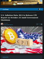 U.S. Inflation Data: BLS to Release CPI Report on October 24 Amid Government Shutdown