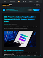 SOL Price Prediction: Targeting $204 Recovery Within 30 Days as Support Holds - Blockchain.News