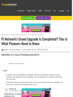 Pi Network's Grand Upgrade Is Completed? This Is What Pioneers Need to Know