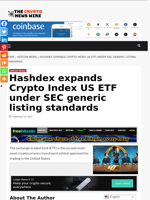 Hashdex expands Crypto Index US ETF under SEC generic listing standards - The Crypto News Wire