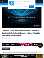 Un Nuovo Crash di Bitcoin è Possibile? Perché la Salute della Rete Conta Davvero e Come Potrebbe Intervenire Bitcoin Hyper | Bitcoinist.com