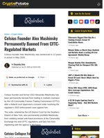 Celsius Founder Alex Mashinsky Permanently Banned From CFTC-Regulated Markets