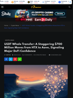 USDT Whale Transfer: A Staggering $700 Million Moves From HTX To Aave, Signaling Major DeFi Confidence