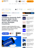 Coinbase Expands DeFi Access With 10.8% Yield USDC Lending Across Multiple Countries – Exchanges Bitcoin News