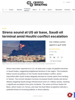 Sirens sound at US air base, Saudi oil terminal amid Houthi conflict escalation