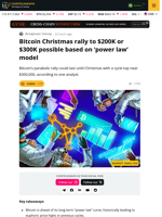 Santa Rally Could Send Bitcoin Price To $300K By X-Mas Day