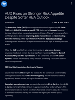 AUD Rises on Stronger Risk Appetite Despite Softer RBA Outlook  | Visionary Financial