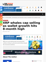XRP whales cap selling as wallet growth hits 8-month high - The Crypto News Wire