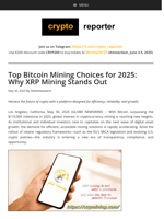Top Bitcoin Mining Choices for 2025: Why XRP Mining Stands Out