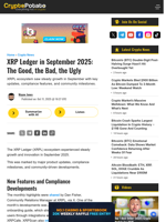 XRP Ledger in September 2025: The Good, the Bad, the Ugly