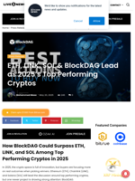 ETH, LINK, SOL & BlockDAG Lead as 2025’s Top Performing Cryptos | Live Bitcoin News