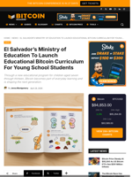 El Salvador’s Ministry Of Education To Launch Educational Bitcoin Curriculum For Young School Students 