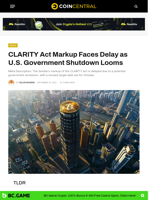 CLARITY Act Markup Faces Delay as U.S. Government Shutdown
