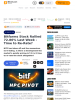 Bitfarms Stock Rallied 72.86% Last Week - Time to Re-Rate? – Mining Bitcoin News