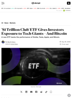 '$1 Trillion Club' ETF Gives Investors Exposure to Tech Giants—And Bitcoin - Decrypt
