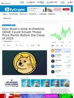 Elon Musk’s Grok AI Predicts DOGE Could Smash These Price Points Before the Close of 2025 ⋆ ZyCrypto