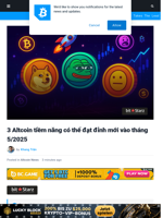 3 Altcoin tiềm năng có thể đạt đỉnh mới tháng 5/2025