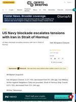 US Navy blockade escalates tensions with Iran in Strait of Hormuz