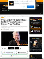 Strategy (MSTR) Sells 32 Bitcoin, First BTC Sale Since 2022
